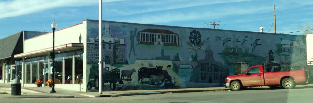 Tishomingo, Oklahoma, buildings, painting