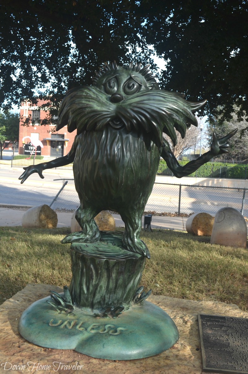 Dr. Seuss, Everman Park, Abilene Texas, Storybook Sculpture, The Lorax